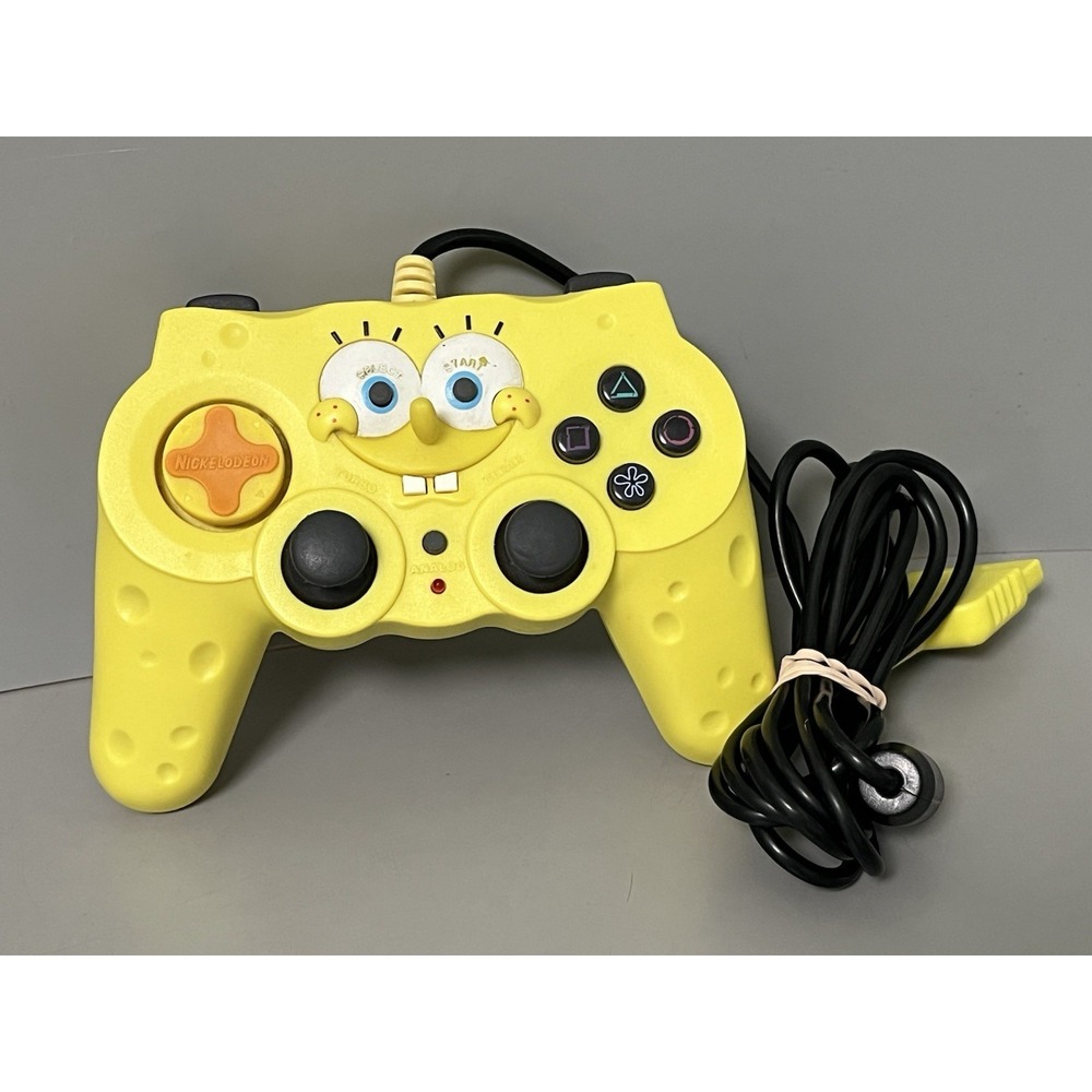Vintage SpongeBob SquarePants PS2 Controller Nickelodeon 2003- Sticky Left Stick